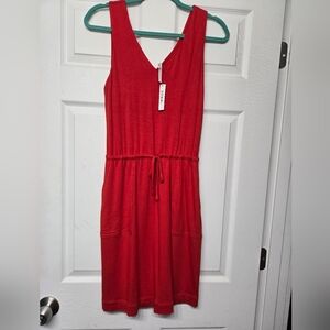 NWT Soma V-neck Red Dress With Pockets